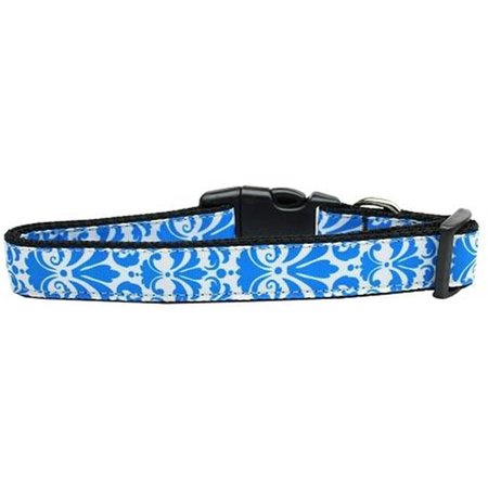 UNCONDITIONAL LOVE Damask Nylon Dog CollarBlue Medium UN742507